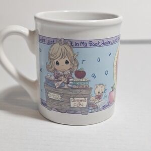 Precious Moments 1997 You're Perfect my Book Teacher Coffee‎ Tea Mug Enesco vtg